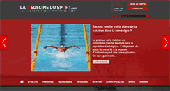 Desktop Screenshot of lamedecinedusport.com